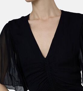 فستان فيفيان موسلين قصير مطبوع