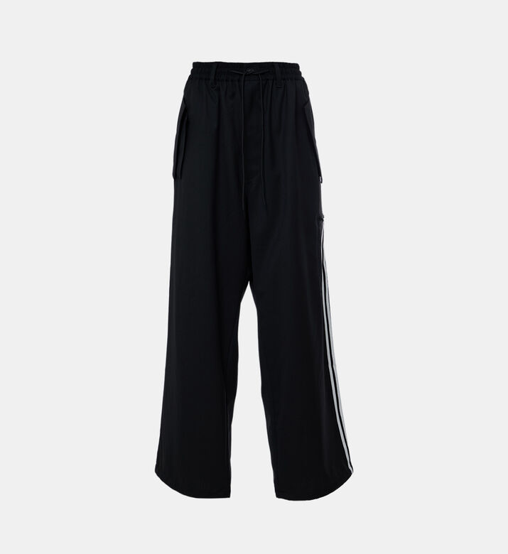 بنطال رياضي واسع الساقين بخصر مطاطي ورباط