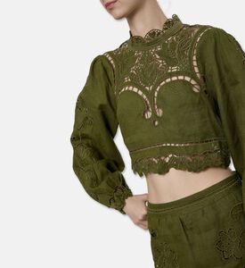 Farm Rio Majestic Garden Blouse, Model View