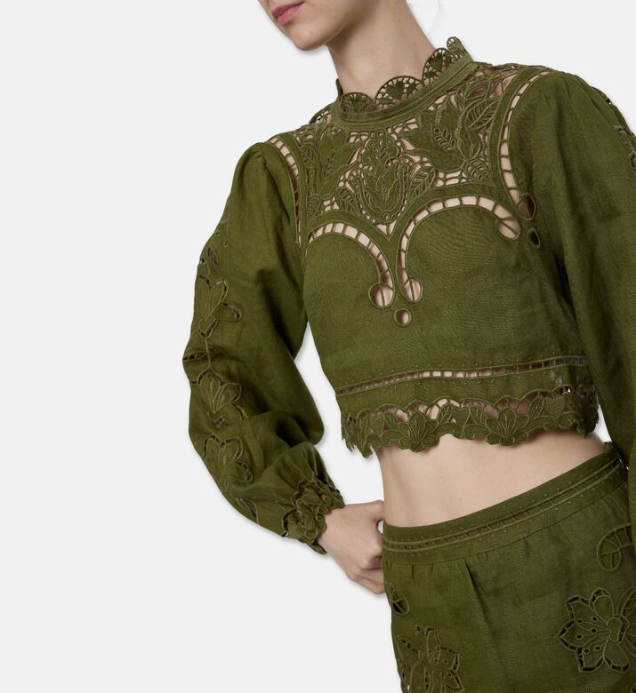 Farm Rio Majestic Garden Blouse, Model View