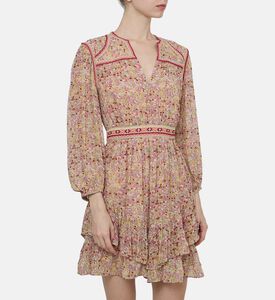 فستان لولي قصير مزين بنقشة أزهار