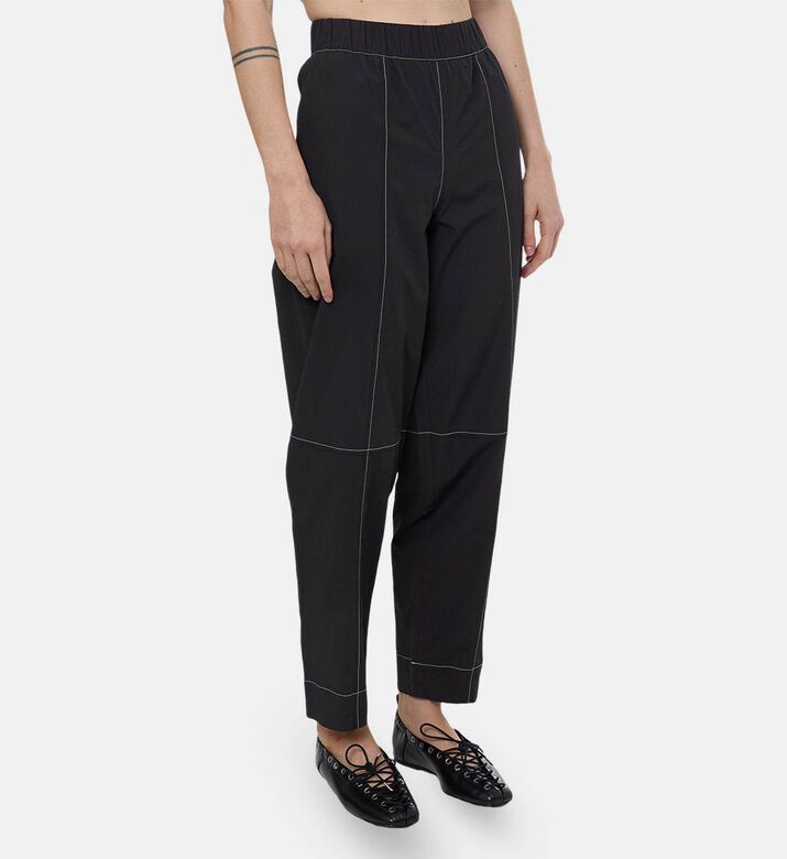 Ganni Elasticated Waistband Curve Pants, Model View
