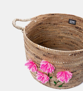 Home Deco and More Seagrass Floral Basket, Packshot View