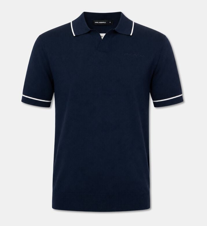 Karl Lagerfeld Fine-gauge Knit Polo Shirt, Packshot View