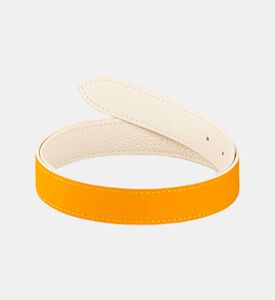 Camille Fournet Belt Strap Taurillon, Cream, 80-cm, Packshot View