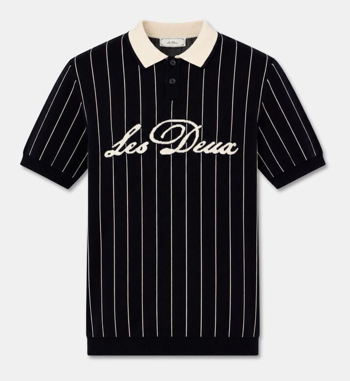 Les Deux Pinstripe Short-sleeve Polo Shirt, Packshot View