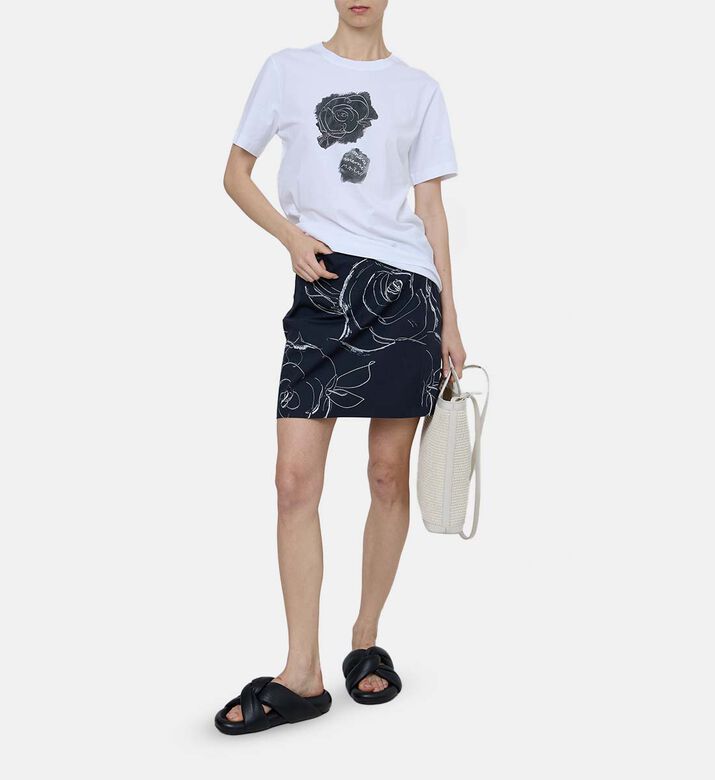 Rose Print Mini Skirt Rose Print Mini Skirt