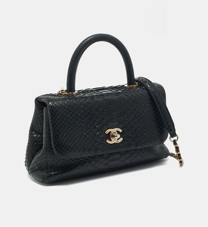 Chanel Preowned Coco Chanel Python Mini Coco Top Handle Bag, Packshot View