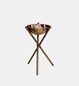 حامل ثلاثي القوائم زينا للشموع مطلي بالزنك