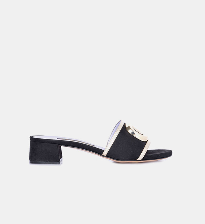Suede Leather Slide Sandals