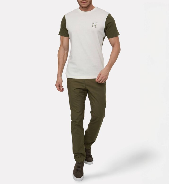 Hackett London Heritage Two-tone Short-sleeve T-shirt, Model View