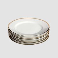 Gold-rimmed Soup Plates 6-piece Set - 20 Cm