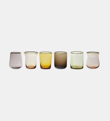 Amber Liquor Tumblers Set Of 6