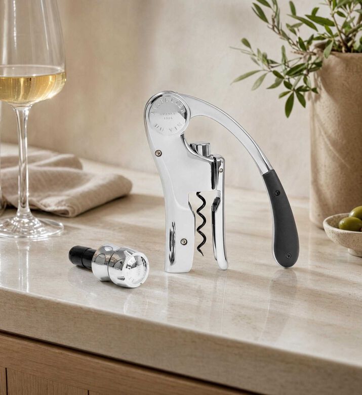 Atelier du Vin Up Down Lever Corkscrew Stopper Set, Model View