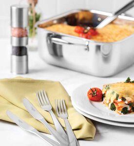 كسرولة مربعة ثلاثية الطبقات - 28.8 × 37.6 × 16.9 سم