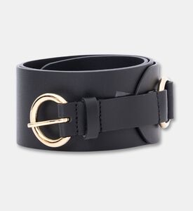 Luisa Spagnoli Decadario Metal Buckle Closure Belt, Black, M, Packshot View
