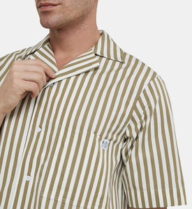 تيشيرت مخطط بياقة بطيّة