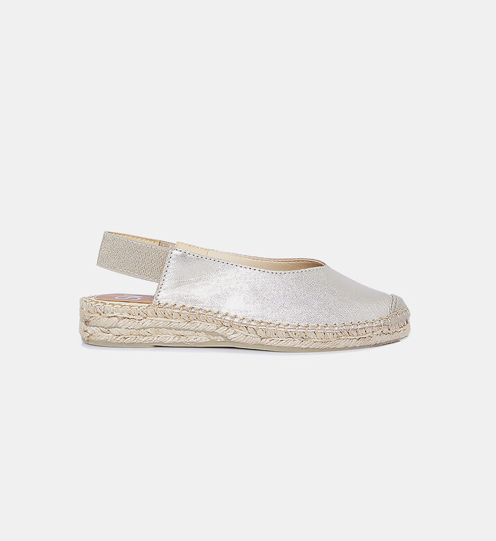 Metallic Slingback Espadrilles