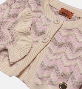 كارديغان محبوك بنقشة شيفرون أنيقة