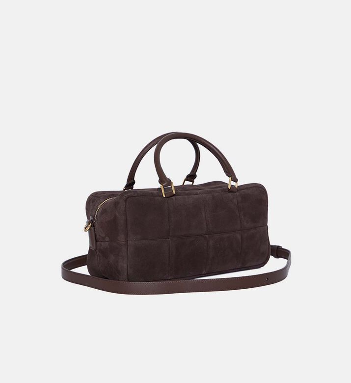 Grid Leather Quilted Pattern Bag