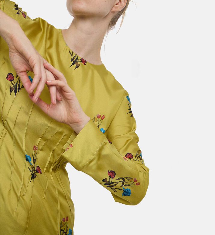 Marni All-over Floral-print Midi Dress, Model View Marni All-over Floral-print Midi Dress, Model View
