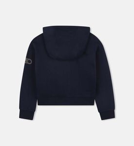 كارديغان بغطاء رأس وتفصيل شعار