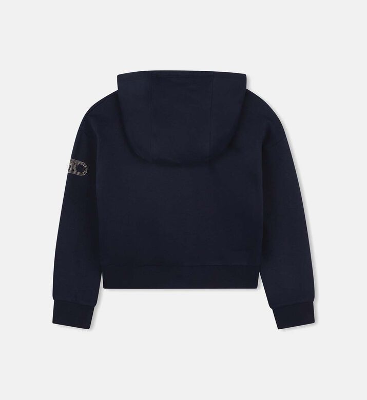 Hooded Logo Detail Cardigan