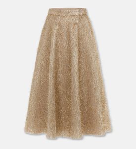 Blue For Burgundy Shimmering Tinsel A-line Maxi Skirt, Packshot View