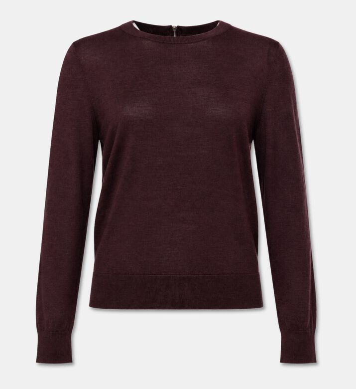Beatrice B Fine-knit Crewneck Sweater, Gold, L, Packshot View