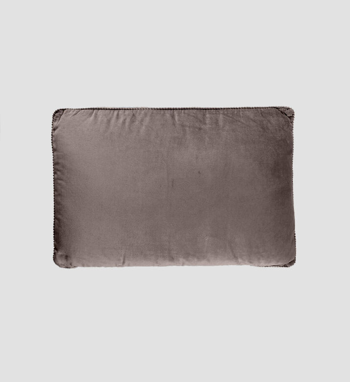 Deko and Co Vince Velvet Rectangle Cushion, Anthracite, 40x60-cm, Packshot View Deko and Co Vince Velvet Rectangle Cushion, Anthracite, 40x60-cm, Packshot View
