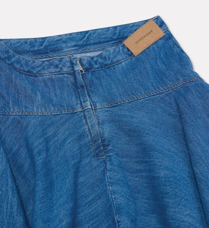 Givenchy Godet-detail Denim Skirt, Packshot View