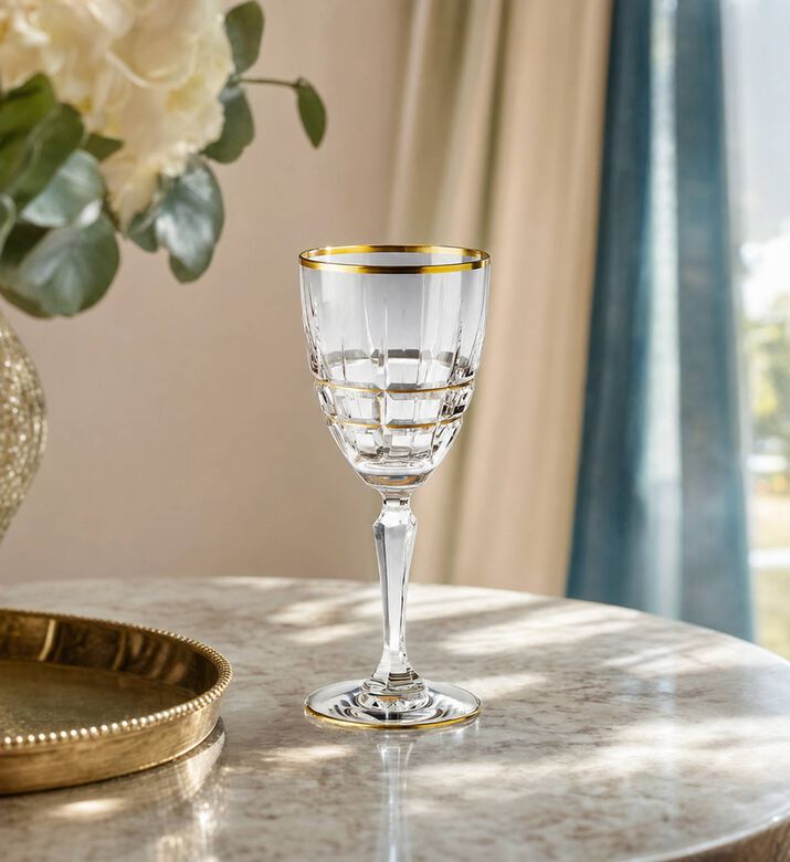 Cristal de Paris Jose Crystal Stem Glass 6-piece Set, Model View