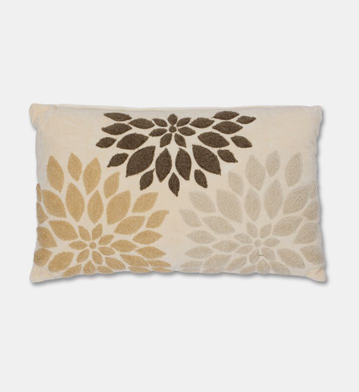 Home Deco and More Magnolia Embroidered Filled Cushion, Packshot View