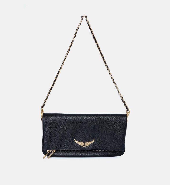 Rock Grained Leather Clutch