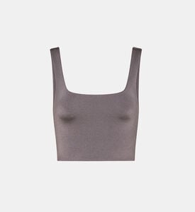 بلوزة بدون أكمام برقبة مربعة