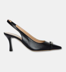 Baldinini Metal-detail Slingback Heels, Black, Eu-37, Packshot View
