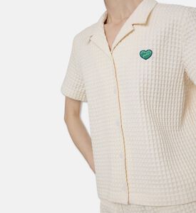 Maison Labiche Waffle-knit Heart T-shirt, Model View