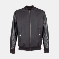 Leather Zipper University Jacket