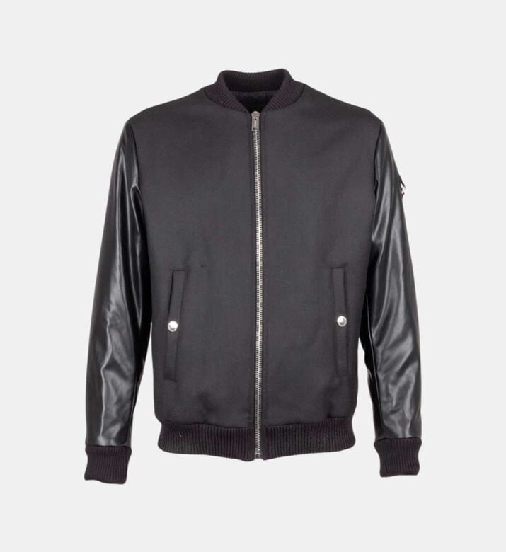 Leather Zipper University Jacket