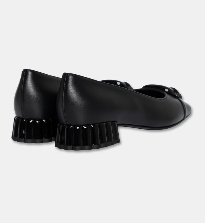 Baldinini Leather Block-heel Cap-toe Pumps, Packshot View