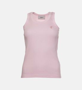 Cotton Logo Ribbed Tank Top