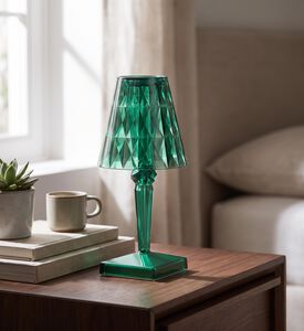 Leitmotiv Gem Geometric Table Lamp, Green, Packshot View