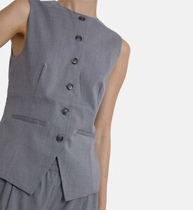 Saruma Button-front Vest