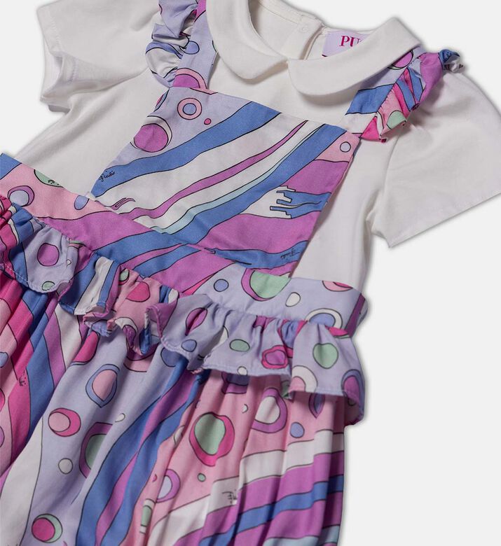 All-over Abstract Print Romper