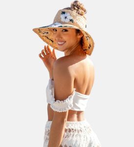 Fleur Raffia Hand-woven Design Visor