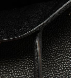 Hermes Preowned Hermes Noir Togo Leather Palladium Finish Birkin 30 Bag, Packshot View