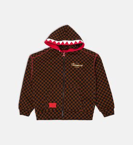 هودي بنقشة مربعات تايك أوفر ذا ثرون