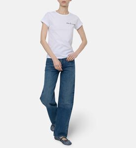 Maison Labiche Embroidered Crewneck T-shirt, Model View