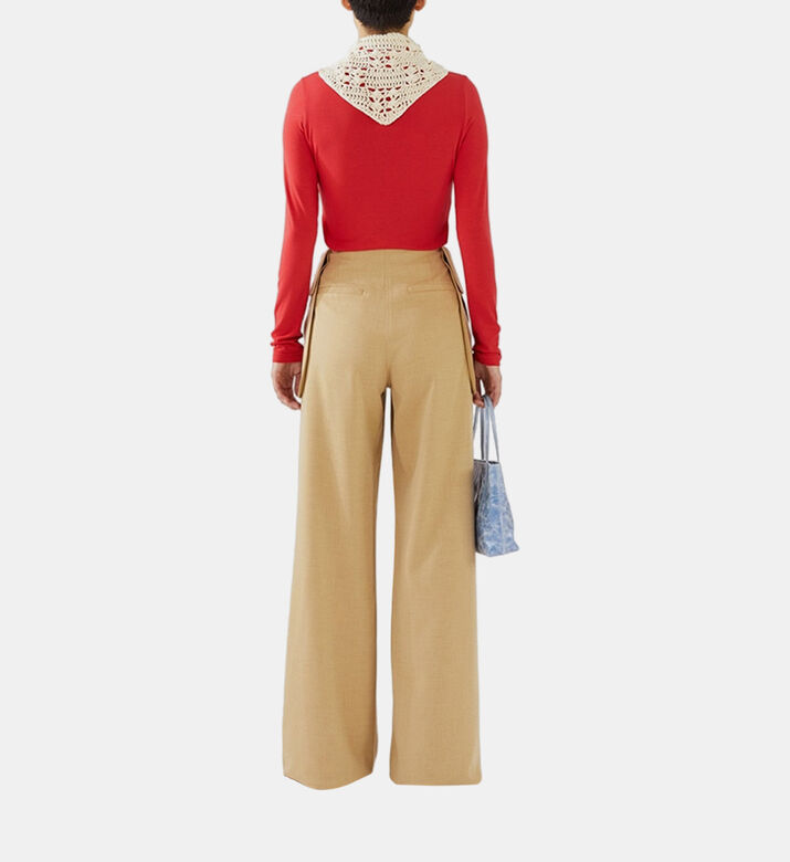 Sonia Wool Cargo Wide Leg Pants