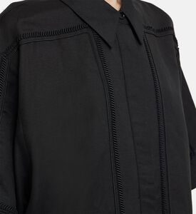 Lace-detail Short-sleeve Shirt